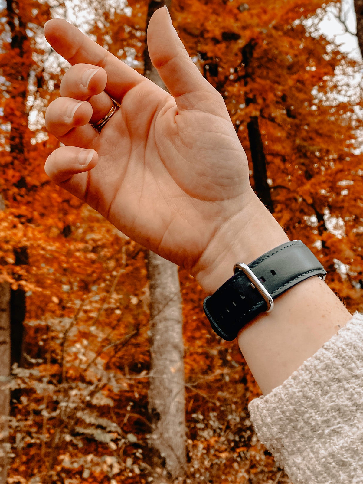 Bionti Lederarmband in Herbst- und Winterstimmung